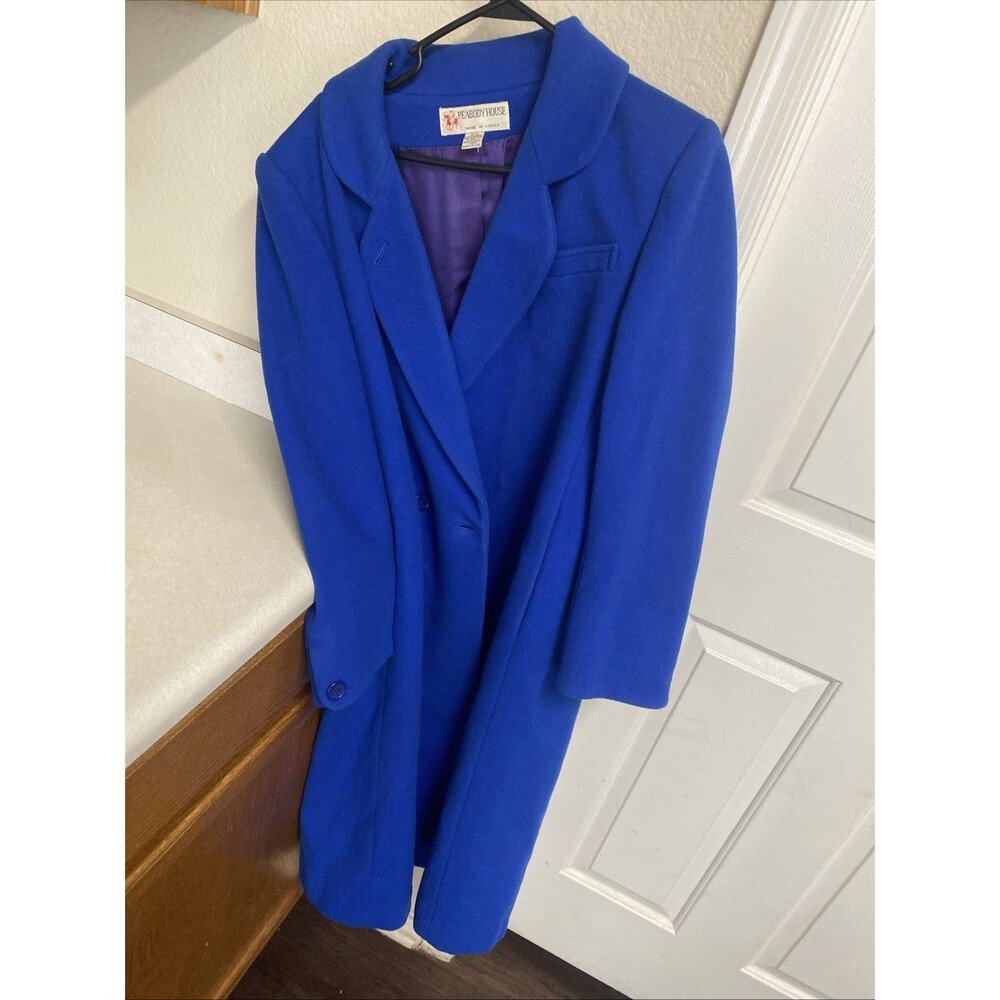 Vintage Peabody House Blue Trench Coat Size 13/14